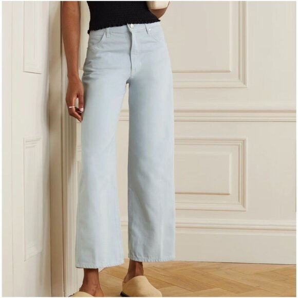 Reformation Cowboy High Rise Straight Jeans 28 Pale Blue Organic Cotton EUC - Picture 1 of 7